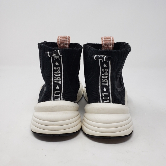 Zara Slip On Sock Style High Tops Sneakers Black Size 35 - Picture 5 of 8